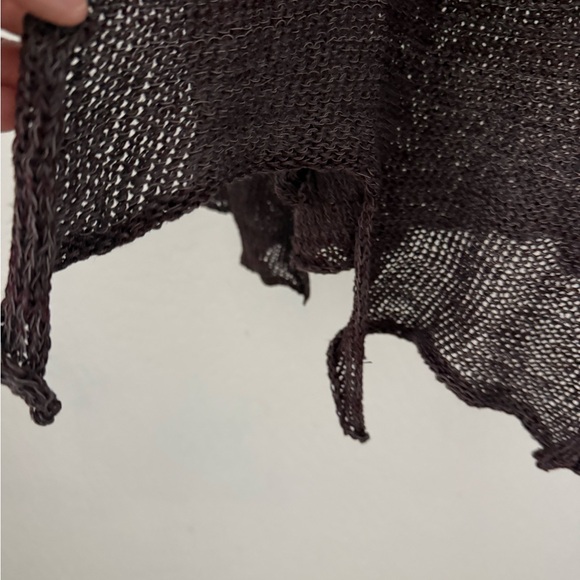 Skif Handknit Brown Multi-Fiber Art To Wear Cardigan - Picture 7 of 9